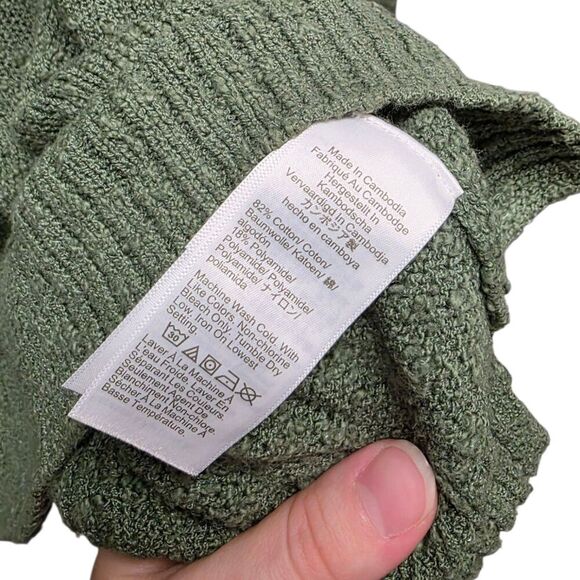 J. Crew Green V neck Sweater Cotton Blend XS - Picture 4 of 4